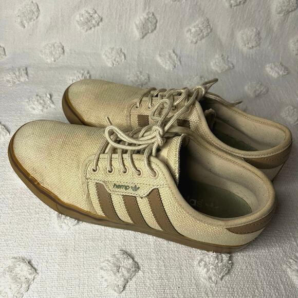 Adidas Seeley Hemp G98087 Tan Brown Lace Up Sneaker Men\'s Size 8.5 Streetwear main image 5